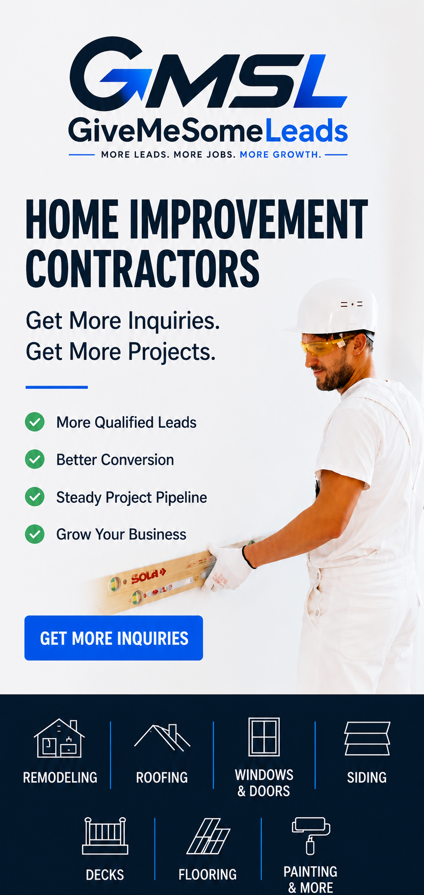 High quality home improvement contractor marketing services