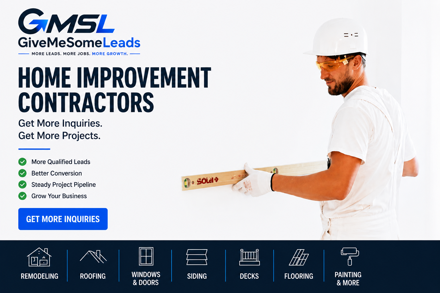 High quality home improvement contractor marketing services